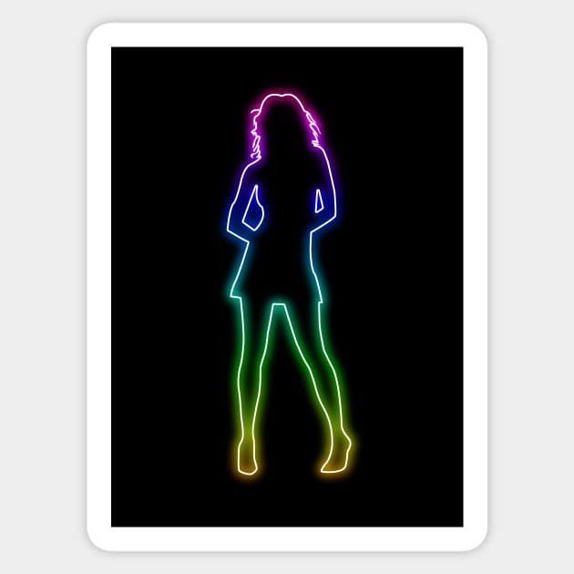 Neon Light Dancer Sticker by podartist